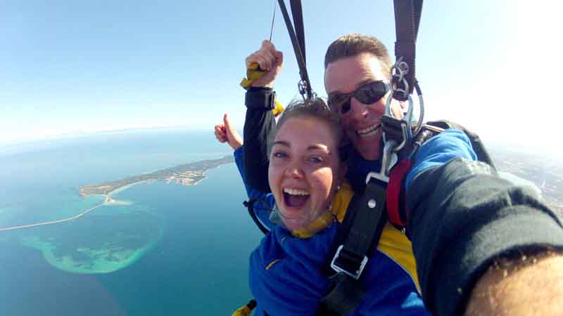 Experience the thrill of freefall with a 15,000ft tandem skydive over the beautiful beaches of Rockingham!